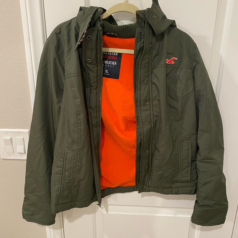 Hollister Olive green All Weather Jacket